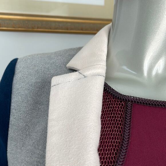 BLDWN Women’s Top Coat Gray Color Block - Picture 11 of 14